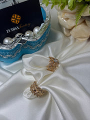 Gold plated crystal stone Ring