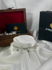 Elegant silver anklet