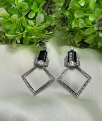 Beautiful Design Black & Silver color Earrings