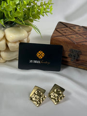 Square golden earring for girls/women