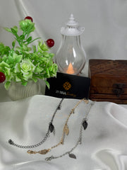 Anklet with Beautiful leafy, butterfly, circle design for girls