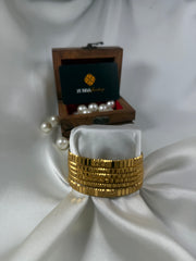 Luxury unique gold plated Bangle Set 6pc