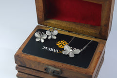 Butterfly crystal stone necklace set for girls