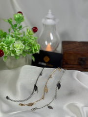 Anklet with Beautiful leafy, butterfly, circle design for girls