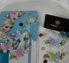 Glitter butterfly pins for baby girls