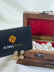 Golden pearly mini jumka for girls/women