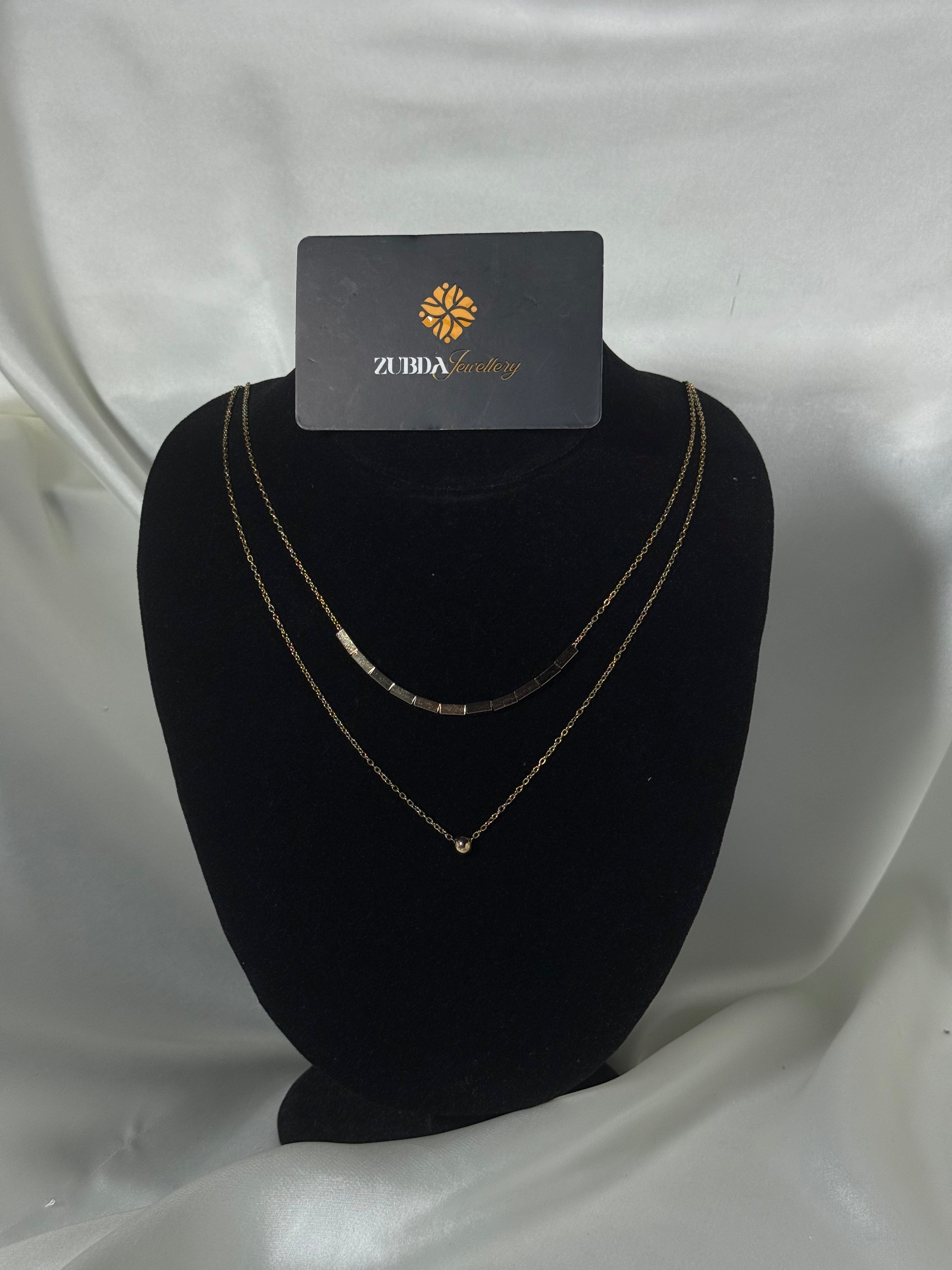 Luxury design Double chain necklace for girls