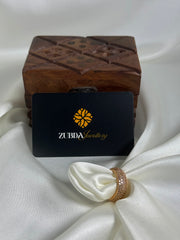 Elegant design pearly challa style ring