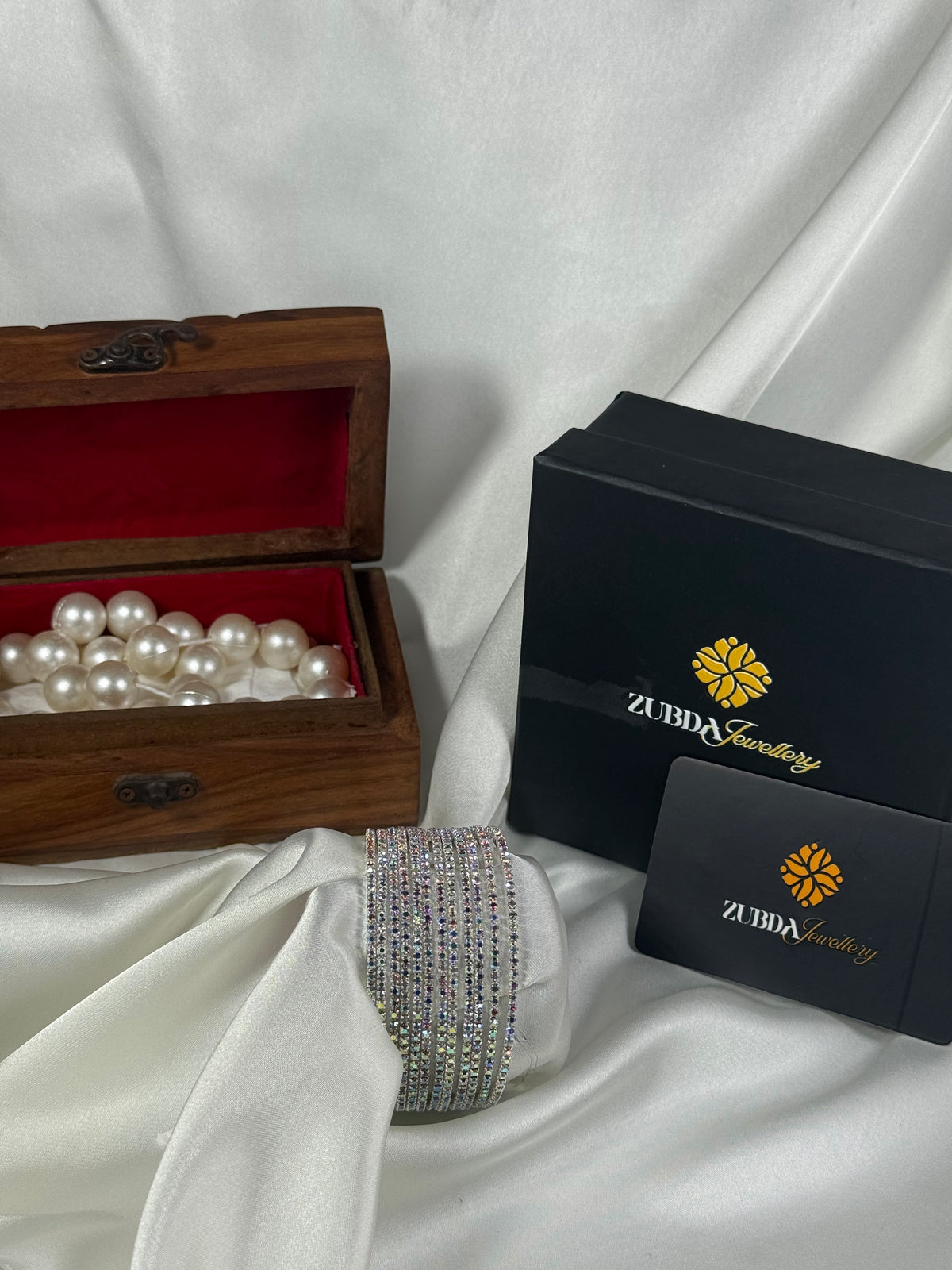 Fancy Glamorous design silver stones bangles set for girls/ women (12pcs Set)