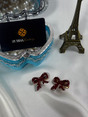 Bow hair pins with dots for girls