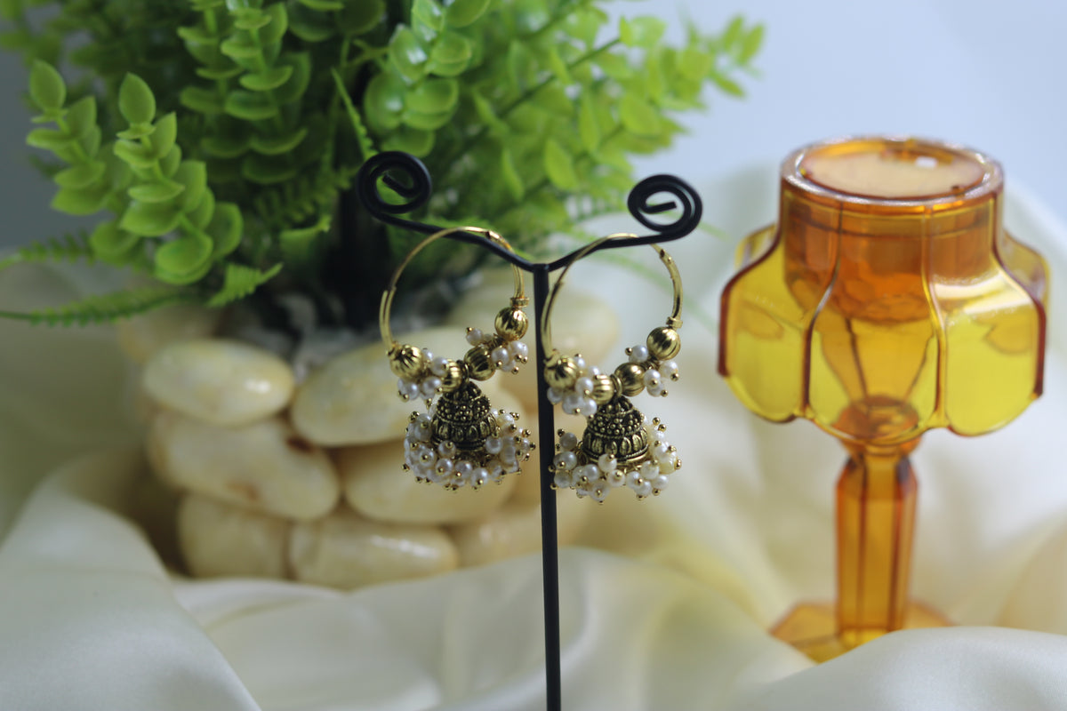 Traditional jumka Bali with pearls for girls/women