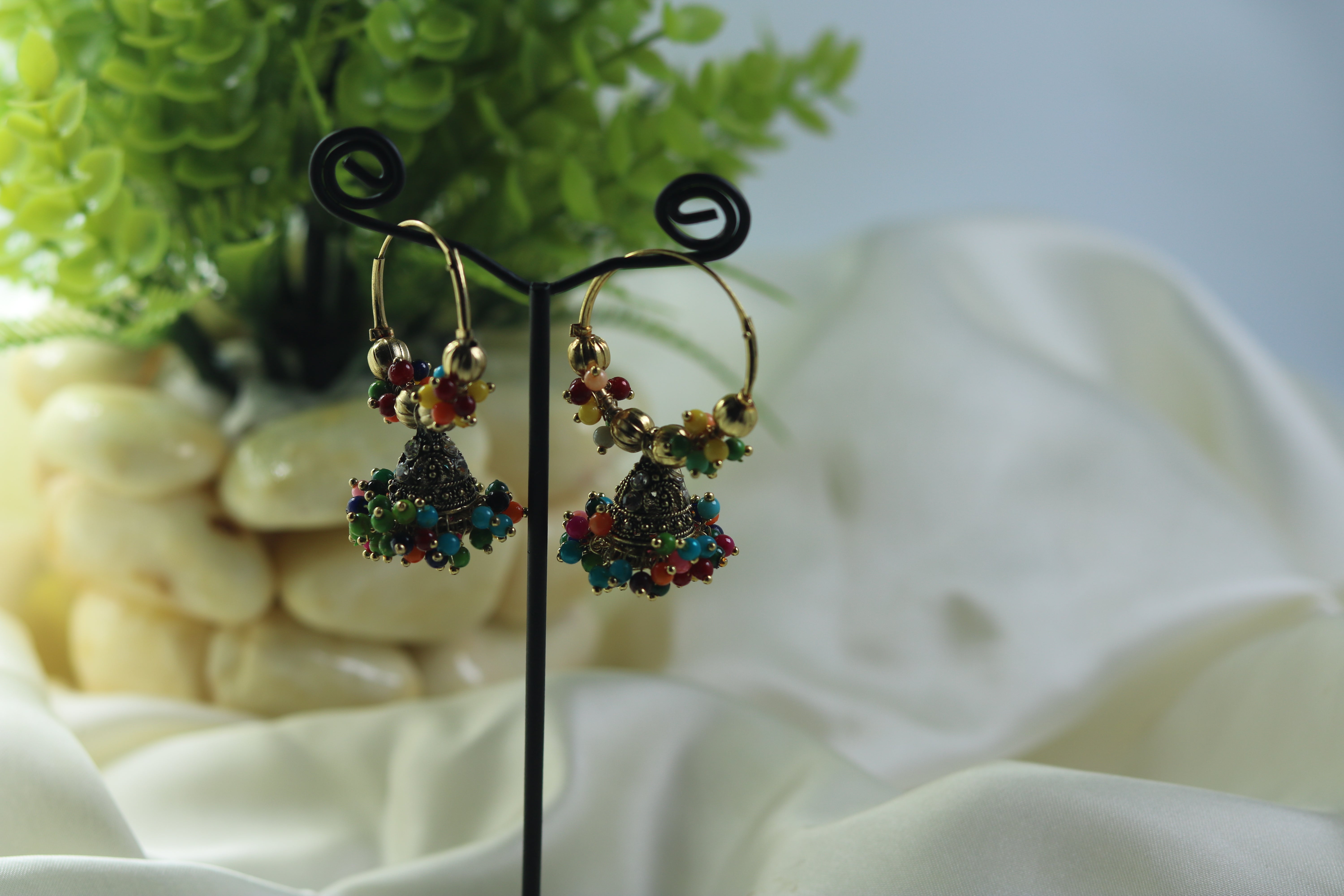 Traditional jumka Bali with pearls for girls/women