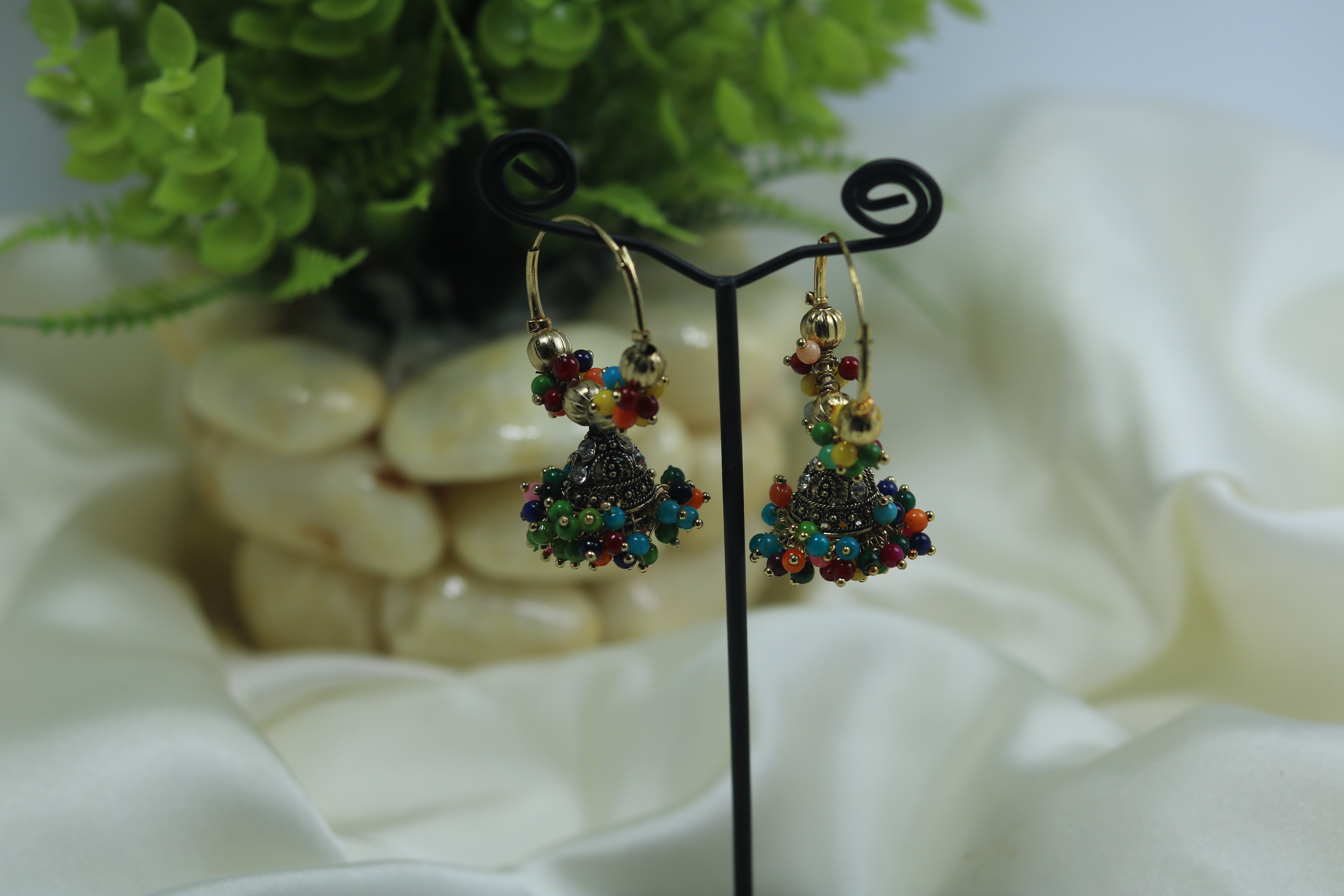 Traditional jumka Bali with pearls for girls/women