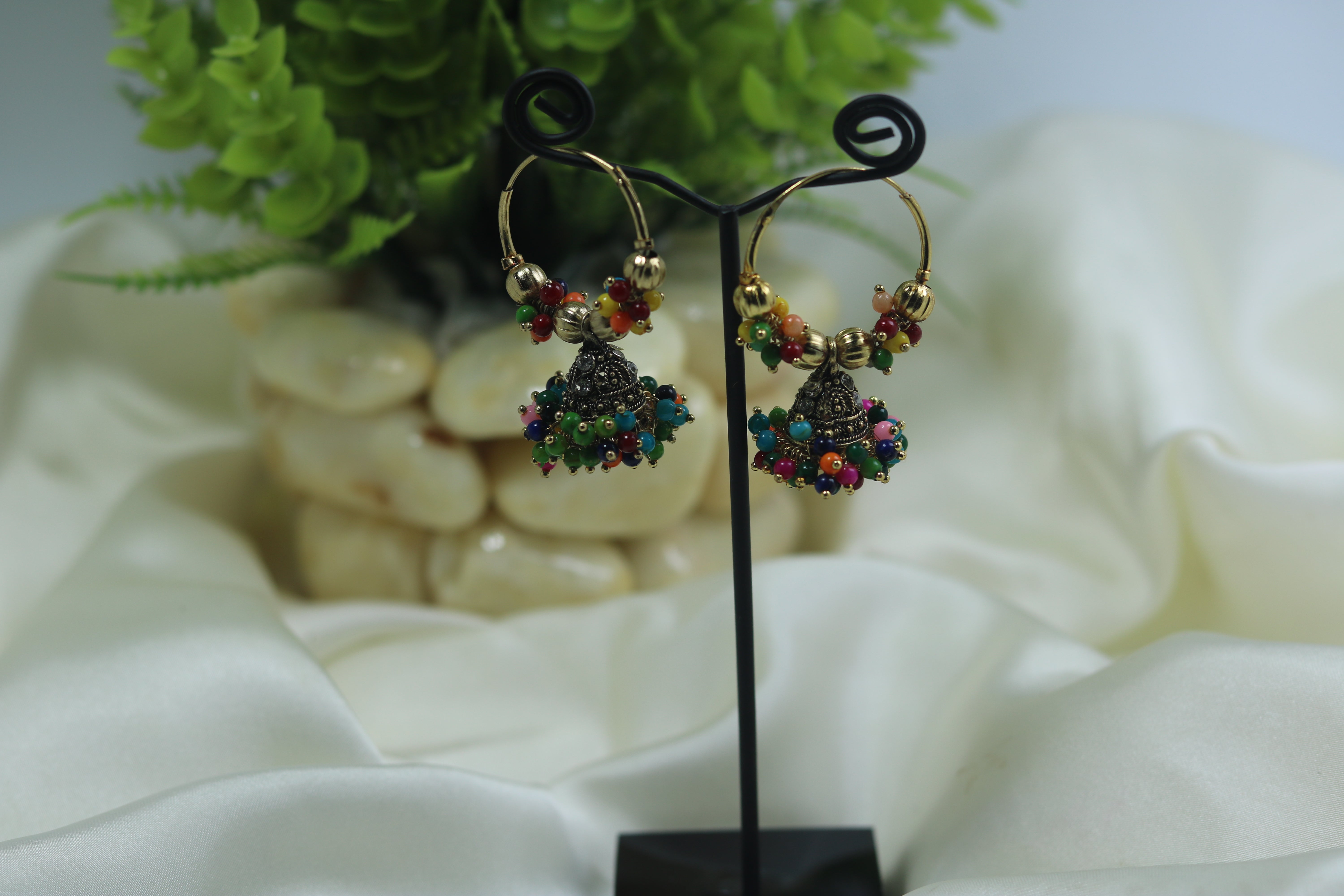 Traditional jumka Bali with pearls for girls/women