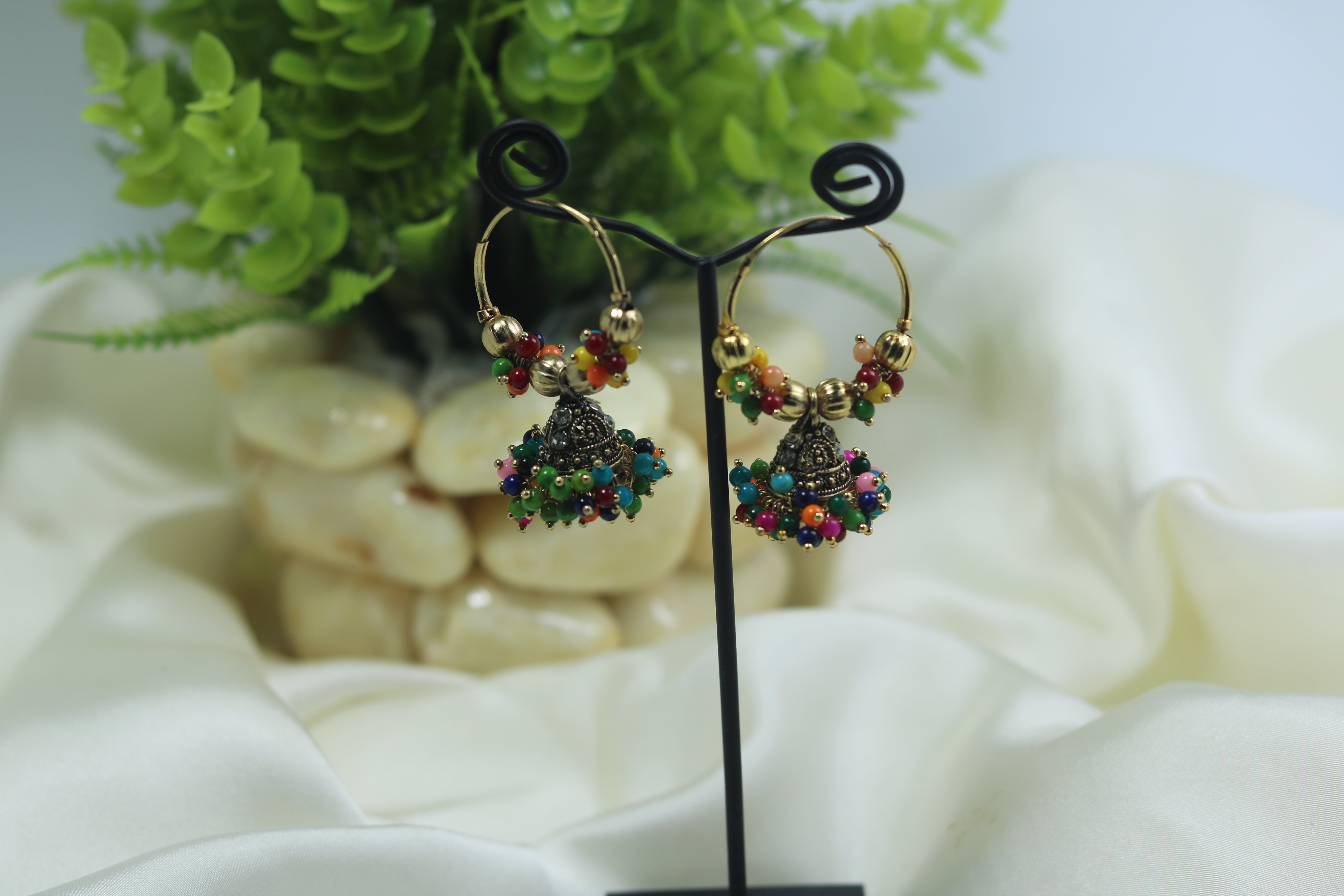 Traditional jumka Bali with pearls for girls/women