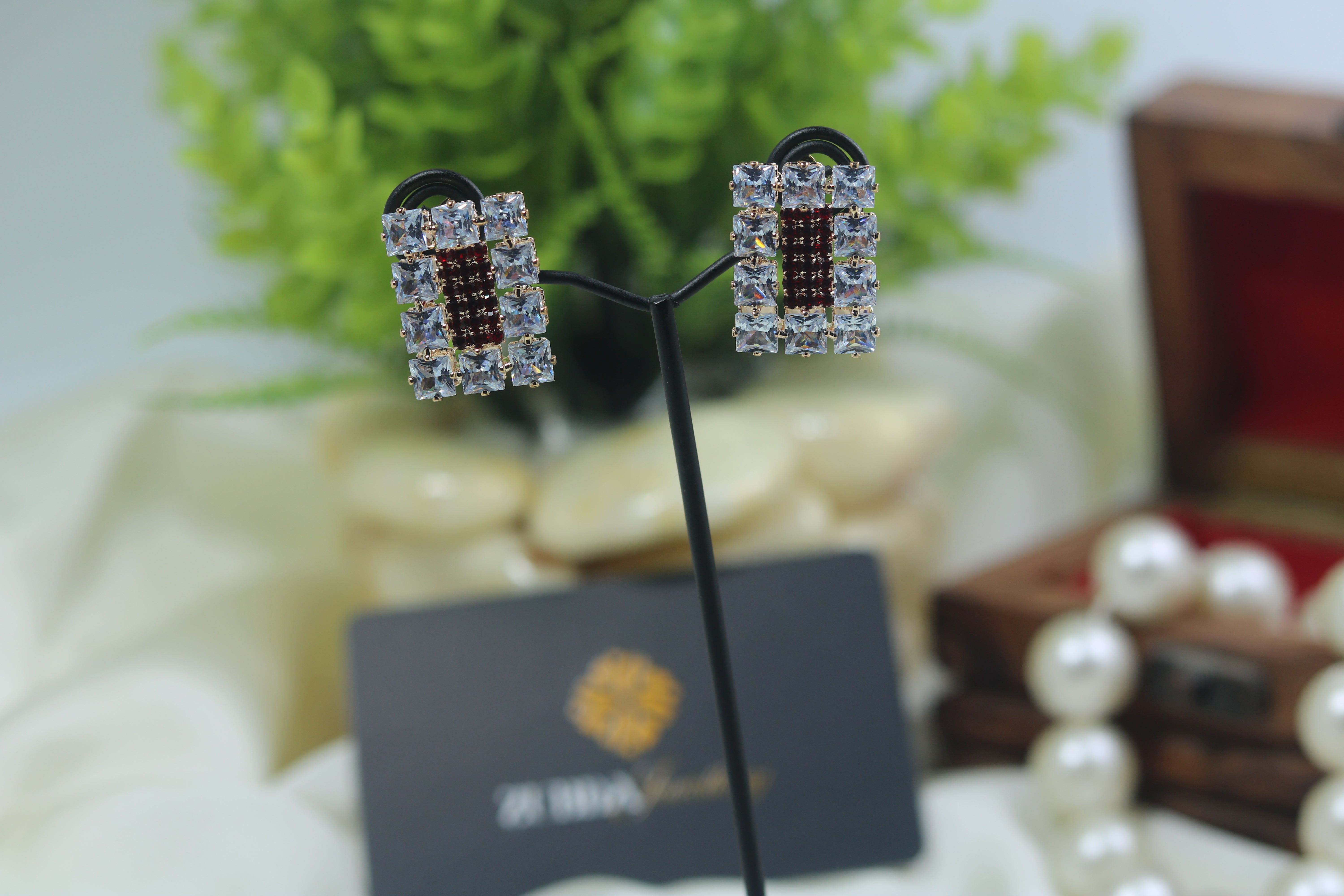 Estele Square design stud earrings for girl/women