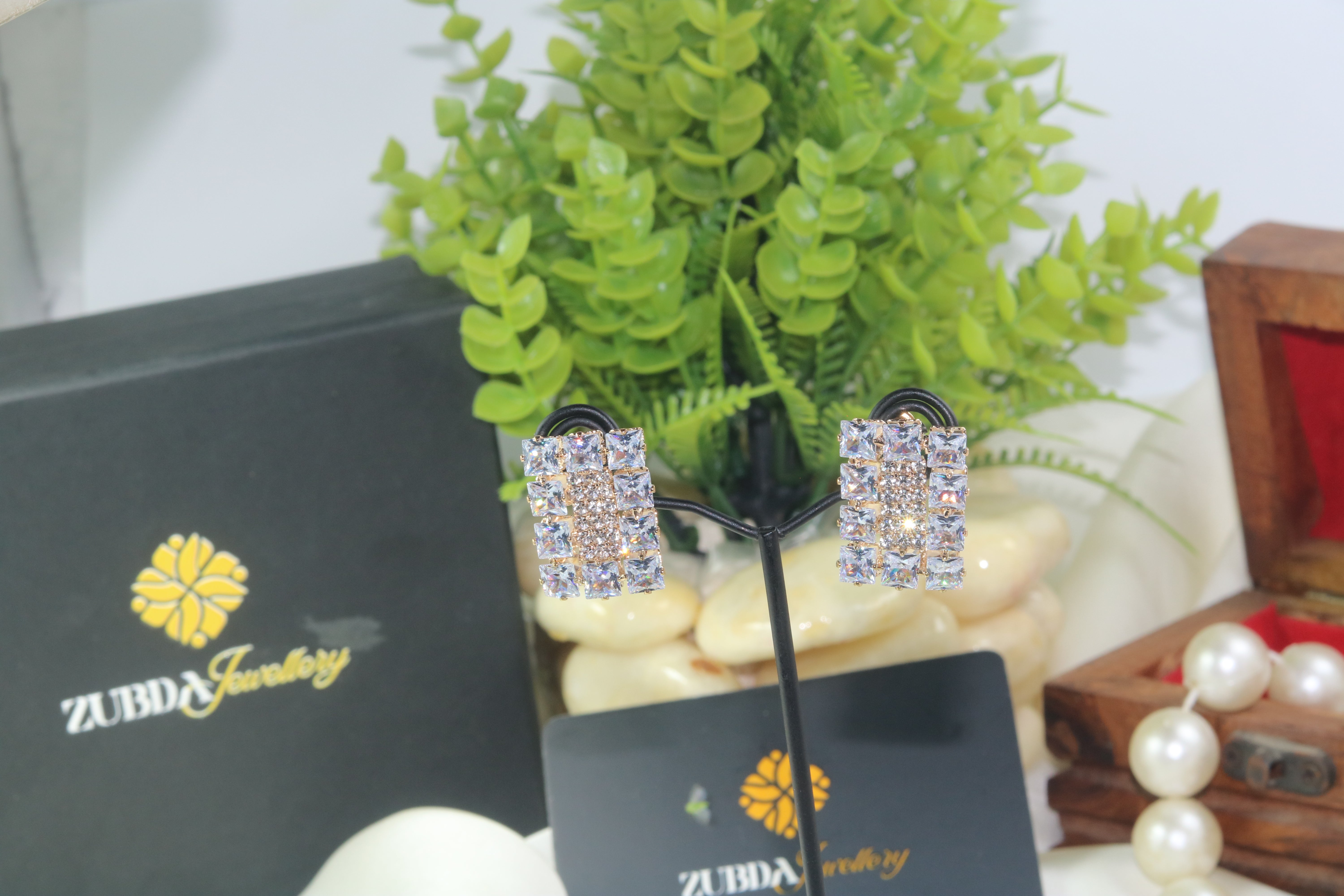 Estele Square design stud earrings for girl/women