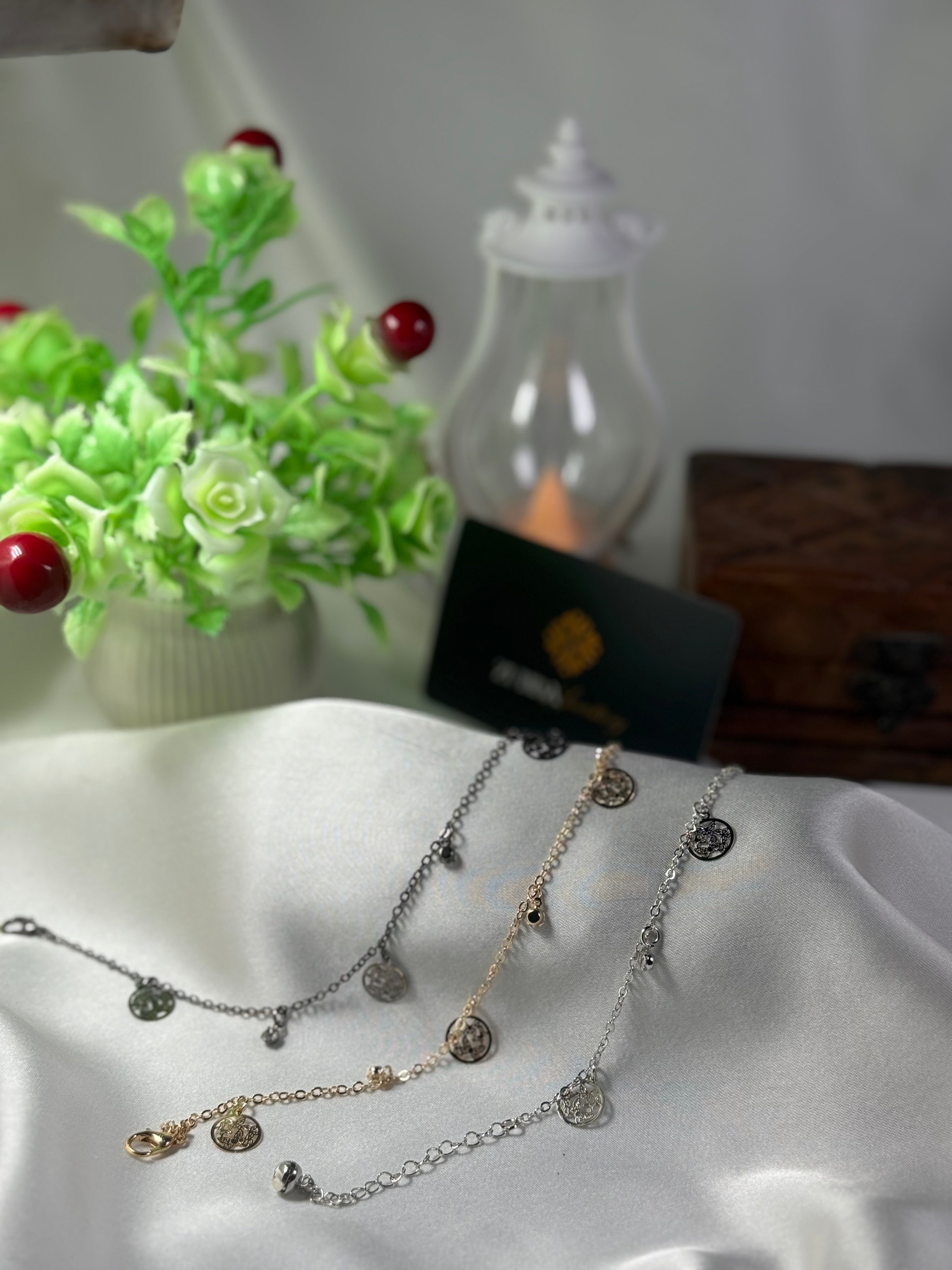 Anklet with Beautiful leafy, butterfly, circle design for girls