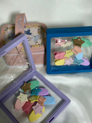 Stary multi color pins box for baby girls