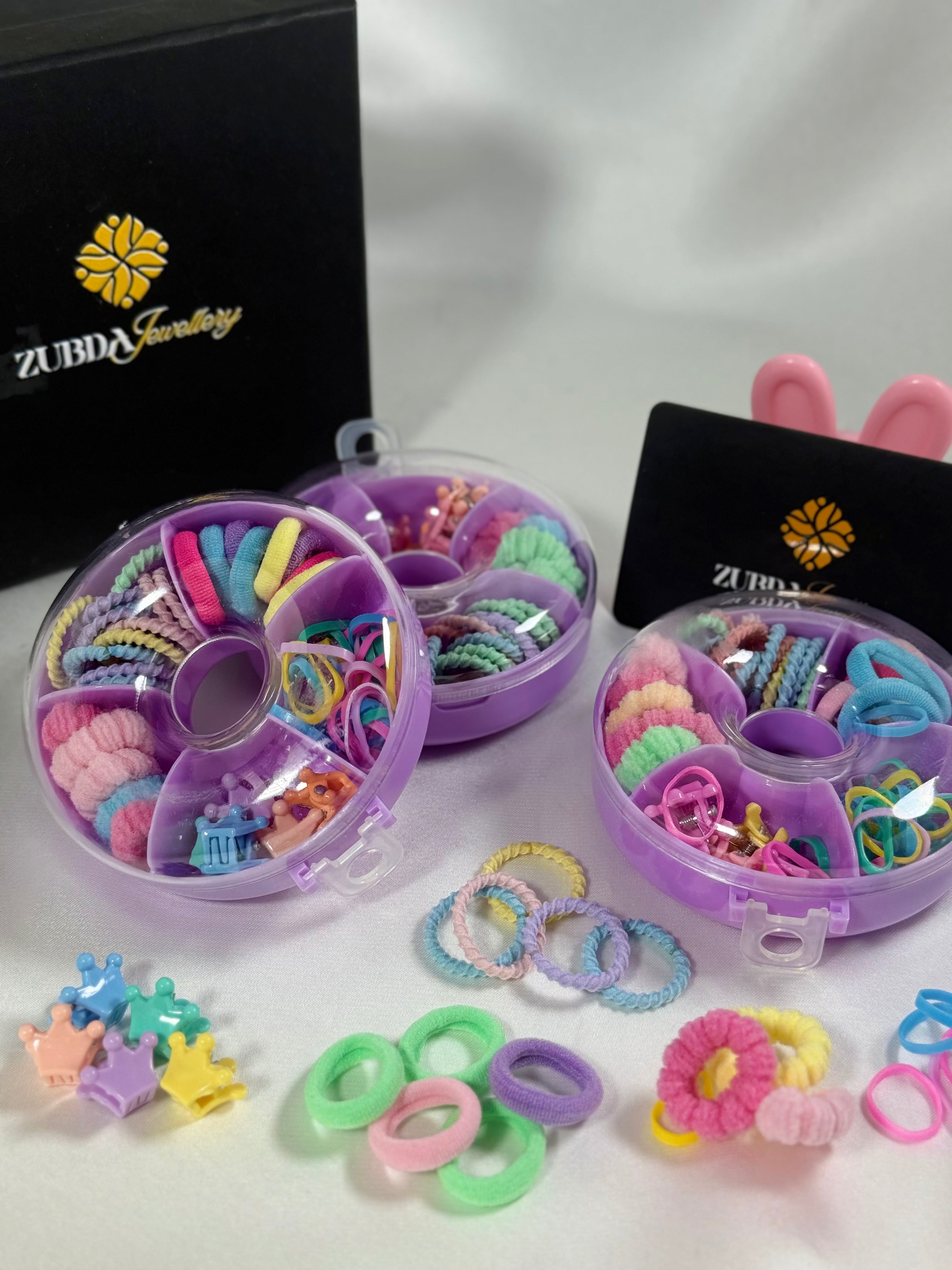 Purple donut of Hair accessories for baby girls